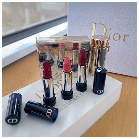 dior clutch with lipsticks|dior limited edition lipstick set.